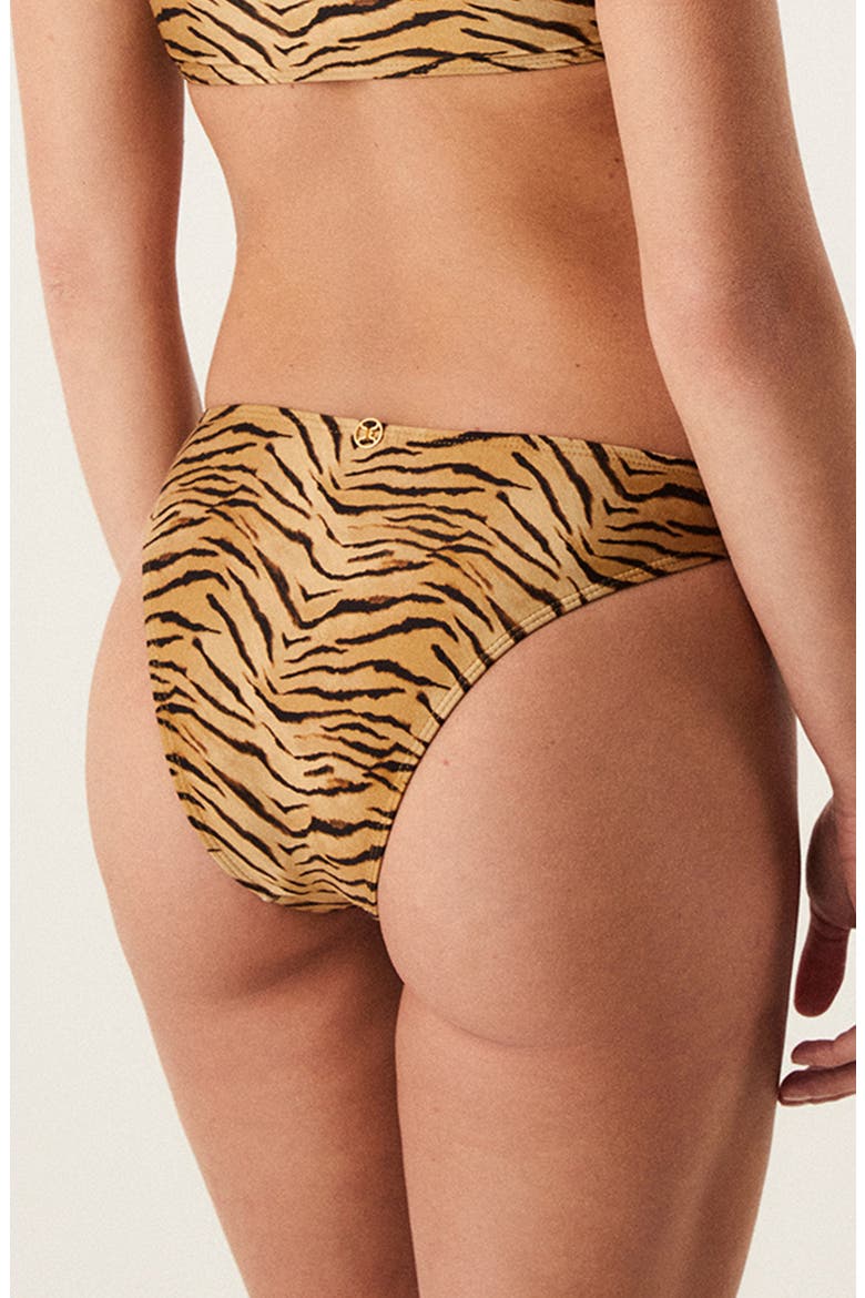 Lindsay Tiger Print Bikini Bottoms, Alternate, color, MULTI