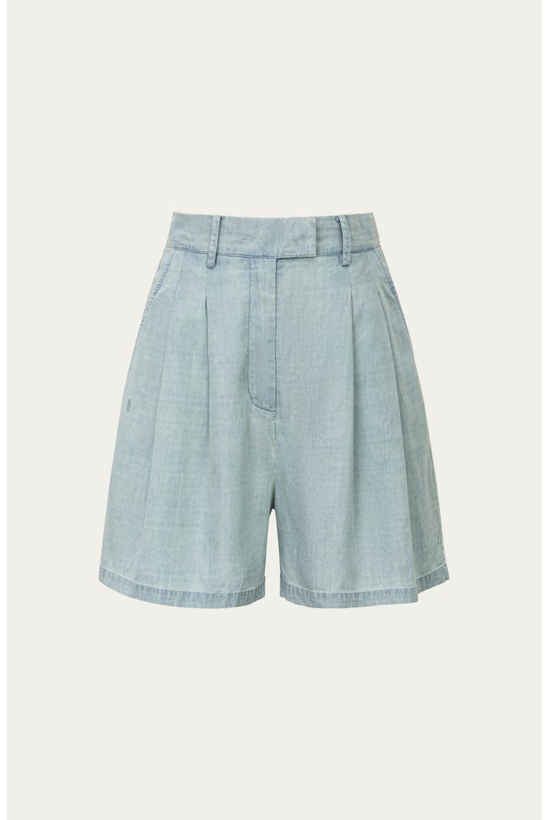 Lyricist Pleated Shorts, Alternate, color, Chambray Blue