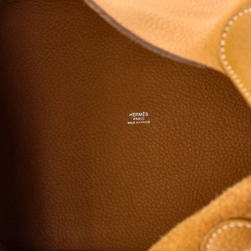 Pre-owned Hermes Hermes Picotin Lock Bag Clemence Gm In Gold