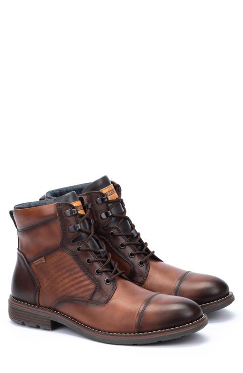 York M2M Lace-Up Cap Toe Boot (Men)