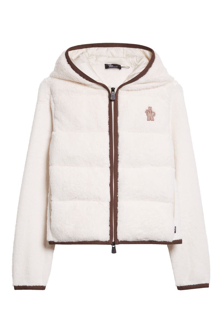 Hooded Polartec® Zip Down Jacket, Alternate, color, WHITE