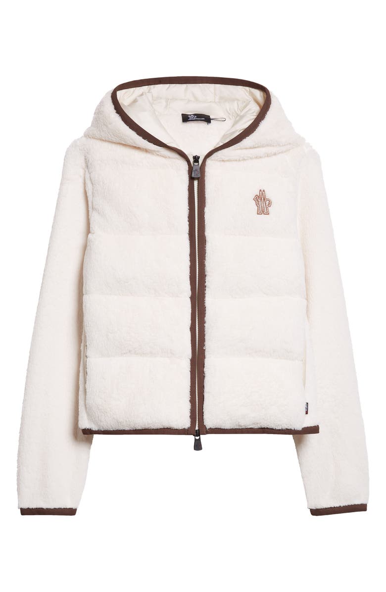 Moncler Grenoble Hooded Polartec<sup>®</sup> Zip Down Jacket, Alternate, color, White