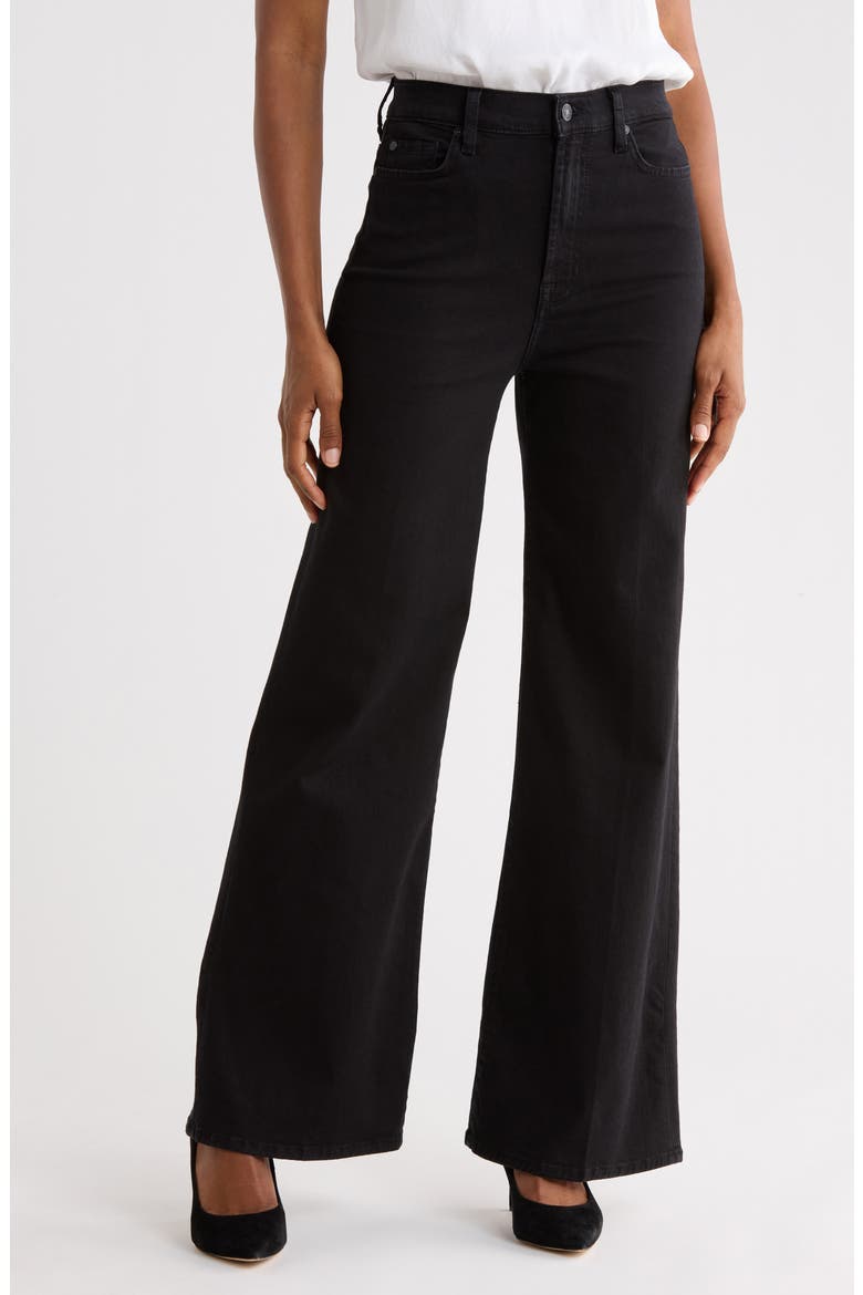 Jo Ultra High Waist Wide Leg Jeans, Main, color, NIGHT BLACK
