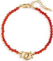Missoma Lunar Year Horseshoe & Red Onyx Bead Bracelet