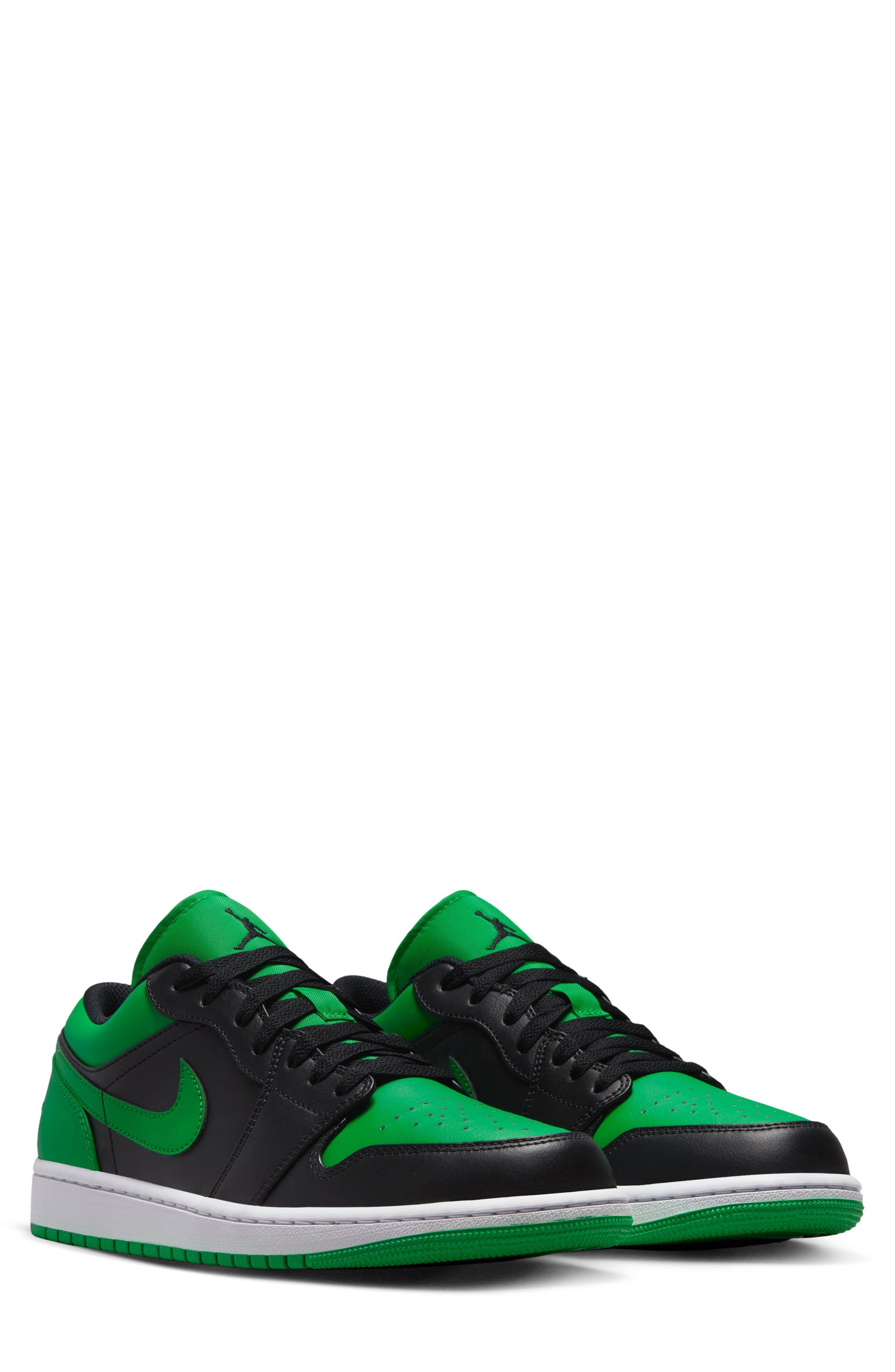 Jordan Air Jordan 1 Low Basketball Sneaker, Main, color, Black/ Lucky Green/ White