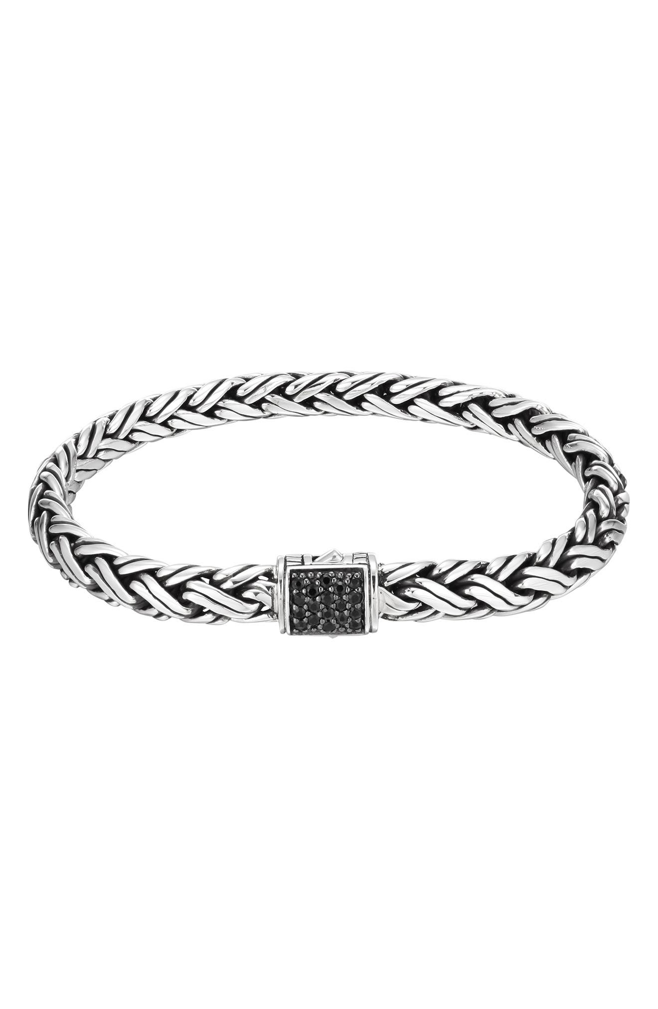 John Hardy Kepang Sterling Silver Pave Black Sapphire Rope Chain ...