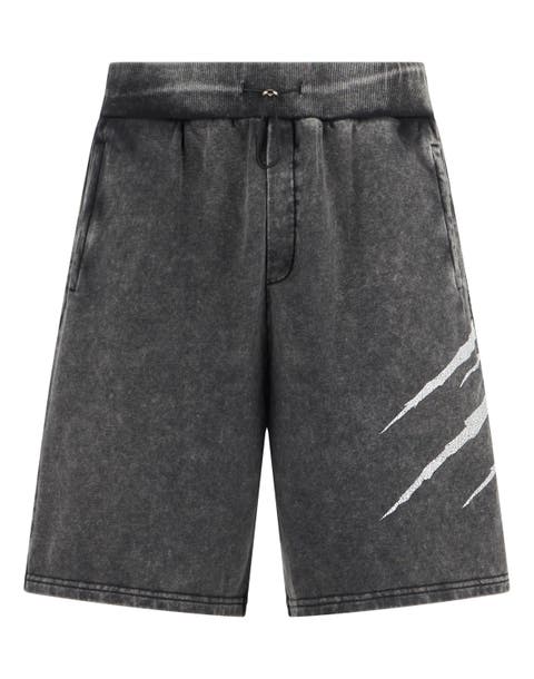 Washed Shorts Crackle Scratch Men