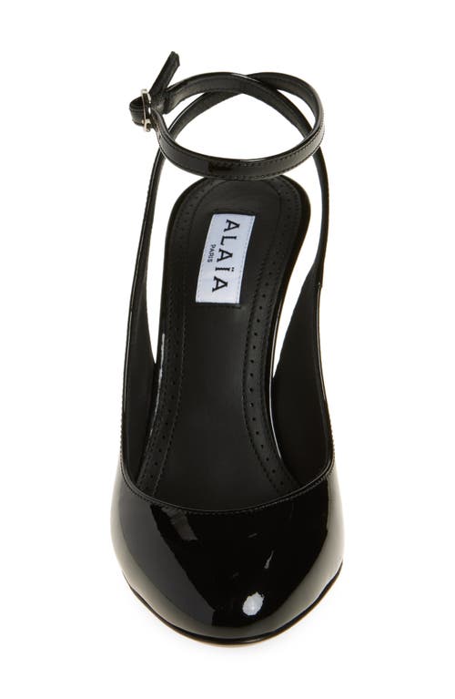 Shop Alaïa Decollete Slingback Ankle Strap Pump In Noir