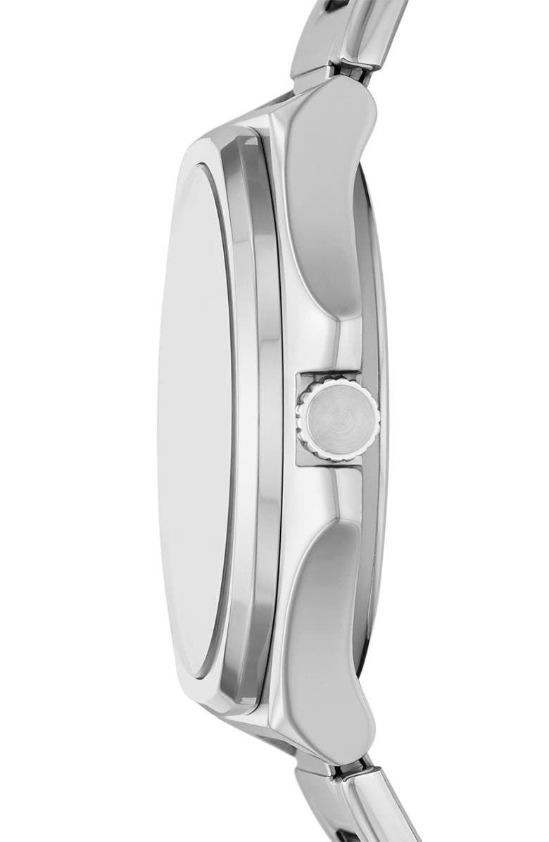 Fossil Evanston Three-Hand Quartz Bracelet Watch, 45mm, Alternate, color, Silver