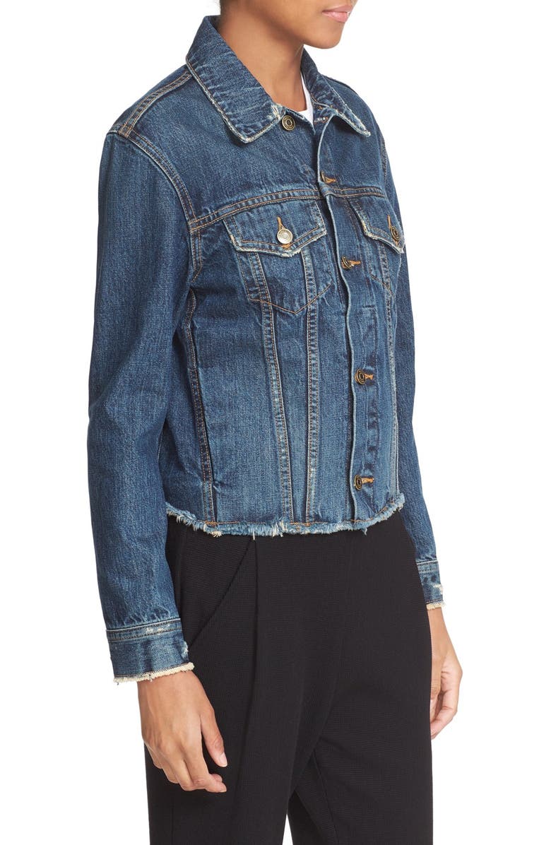 Vince Cutoff Denim Jacket, Alternate, color,