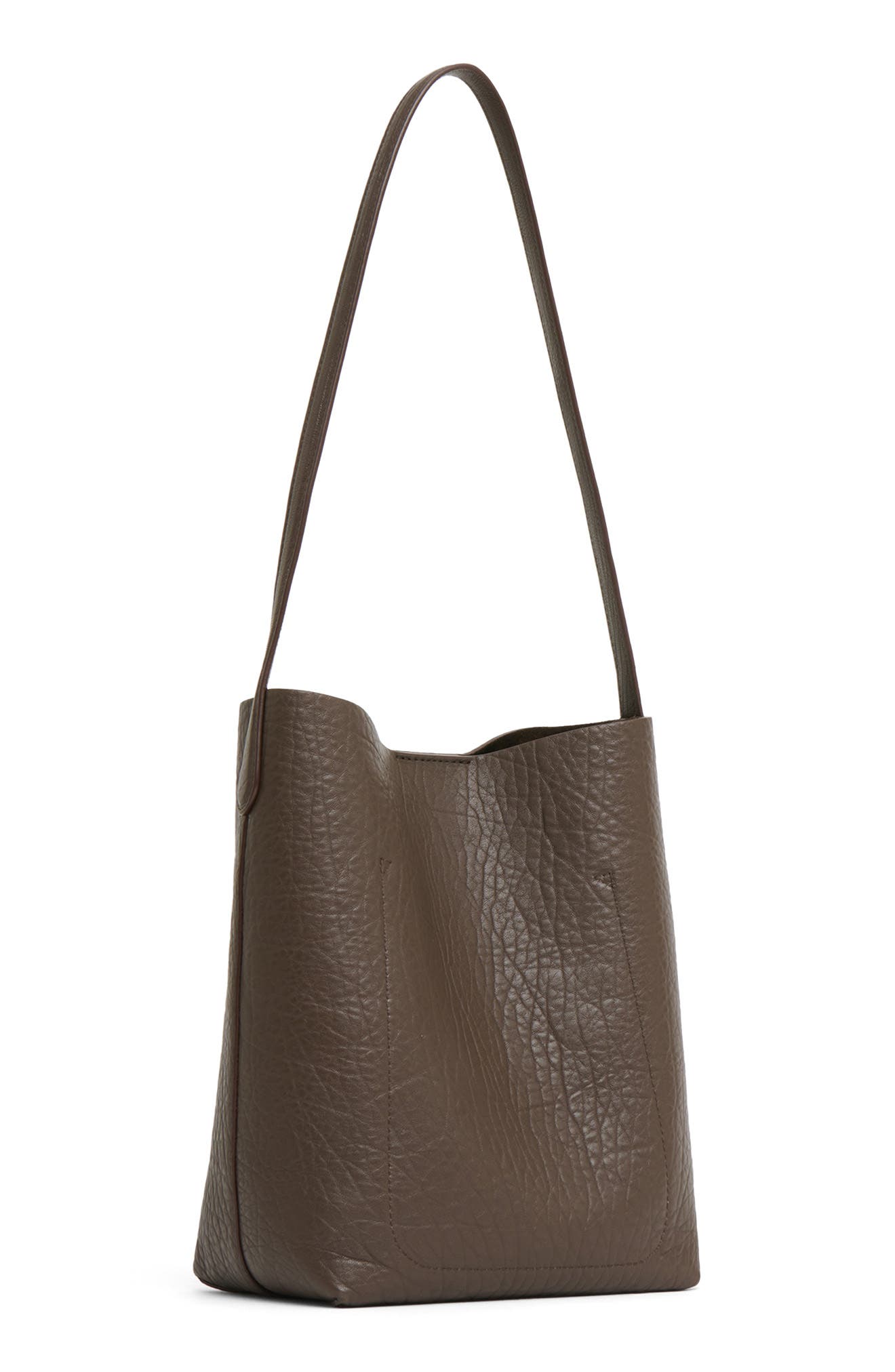 Mansur Gavriel Small Everyday Cabas Leather Tote, Alternate, color, Ebony