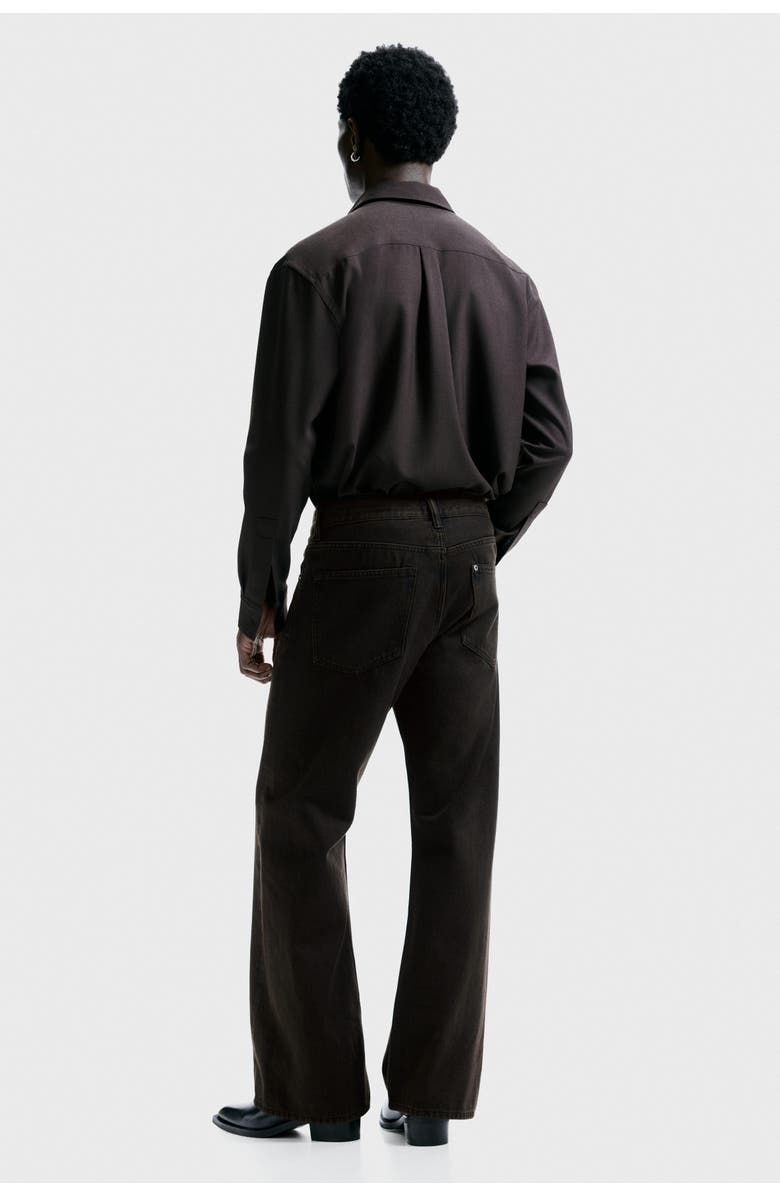 H&M Relaxed Bootcut Jeans, Alternate, color, Denim Brown