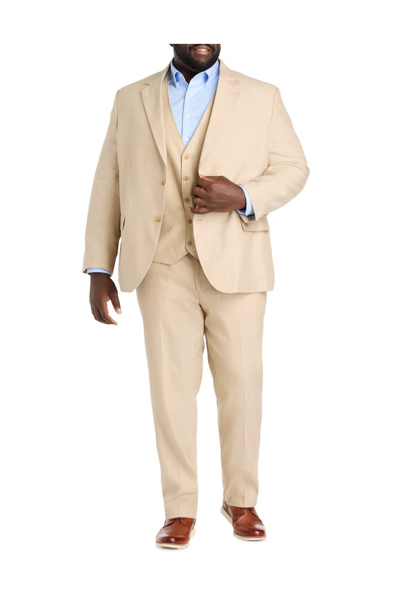 Oak Hill by DXL Big & Tall Reversible Vest, Alternate, color, Flax