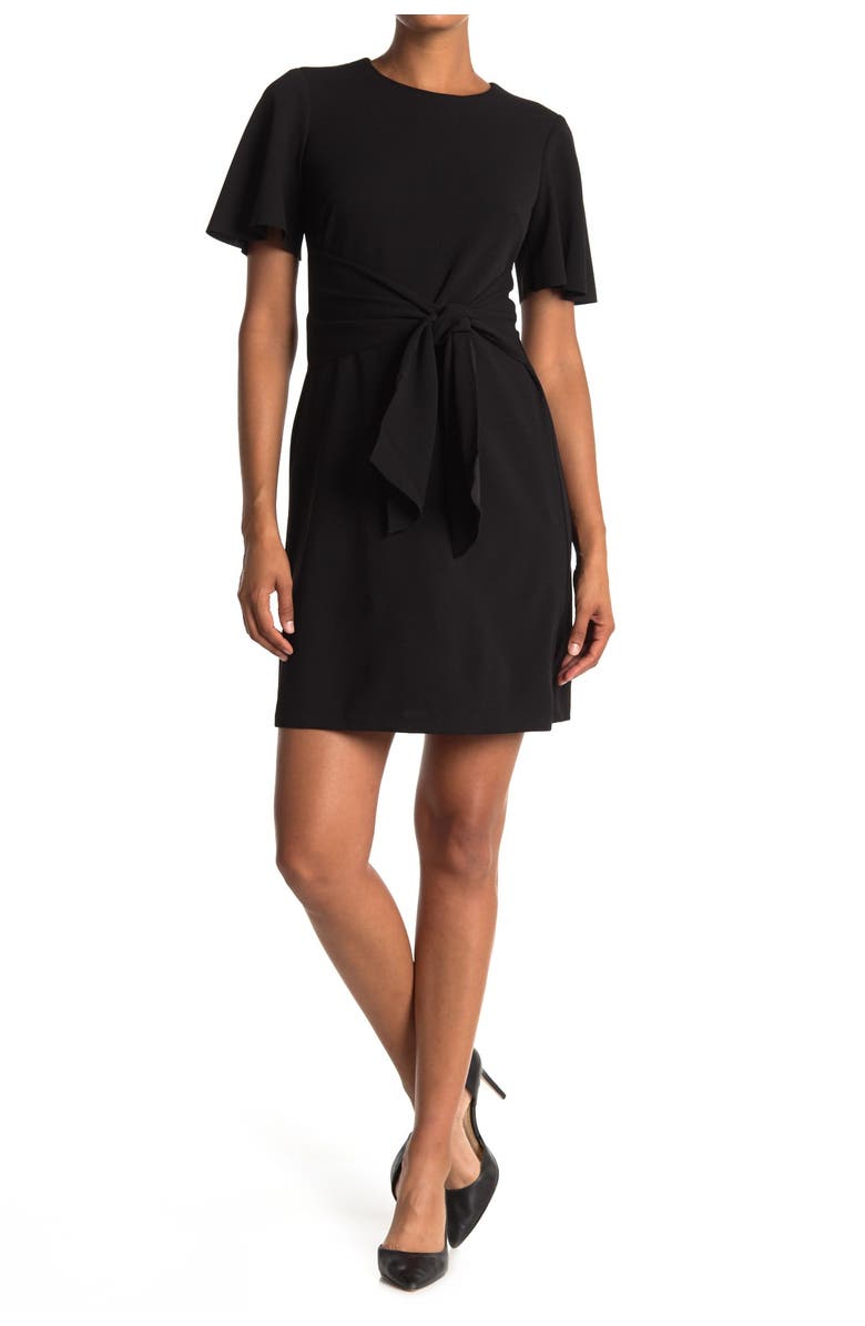Donna Morgan Flutter Sleeve Waist Tie Dress, Main, color,