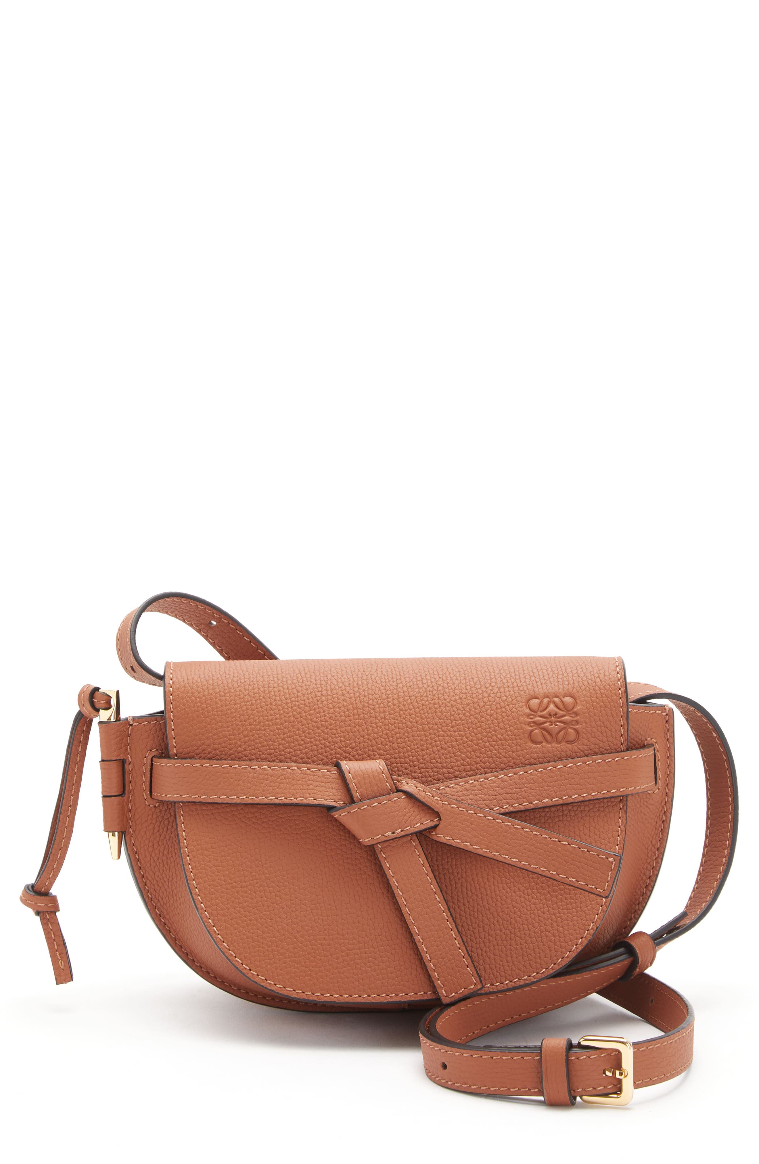 Loewe Mini Gate Dual Leather Crossbody Bag, Main, color, 