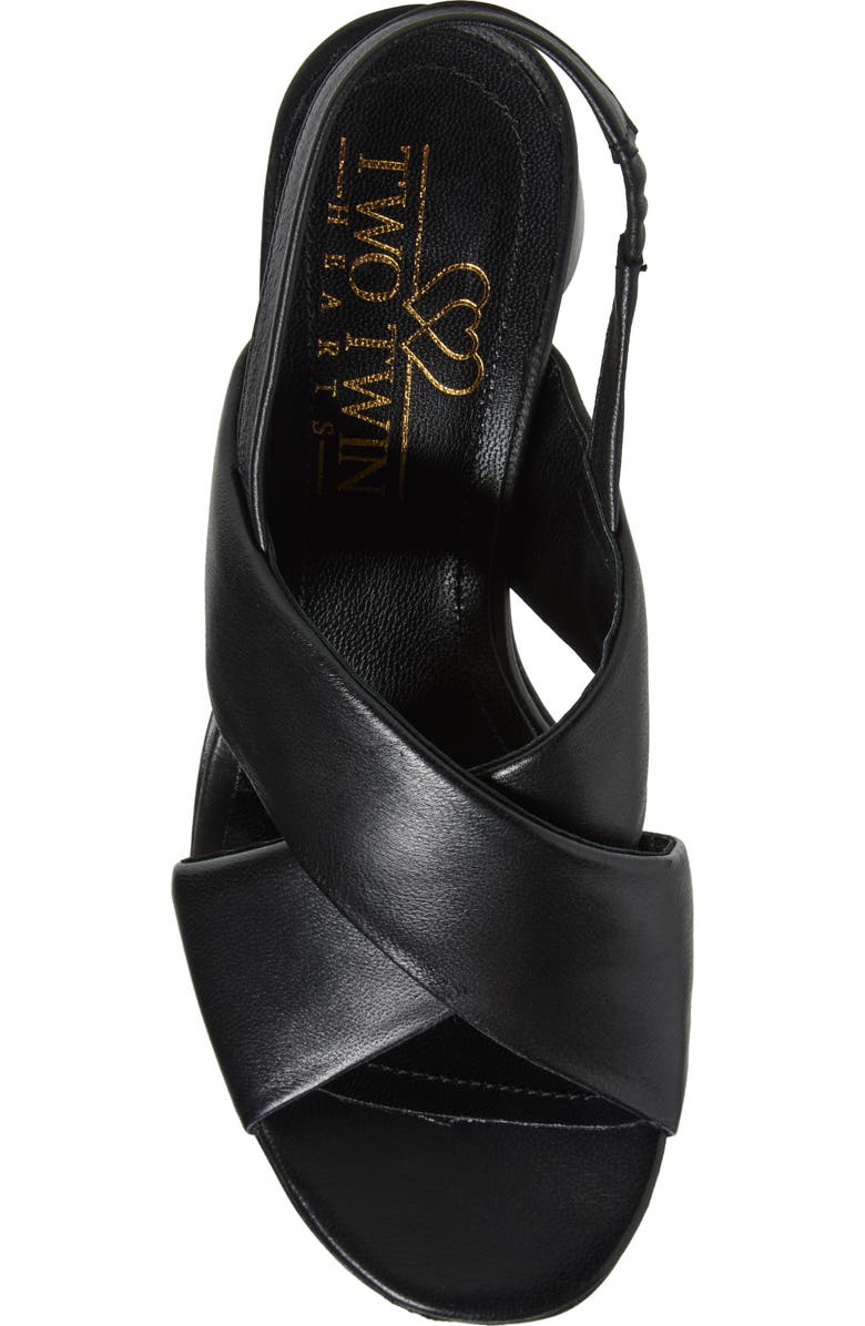 2 Twin Hearts Crisscross Slingback Sandal, Alternate, color,