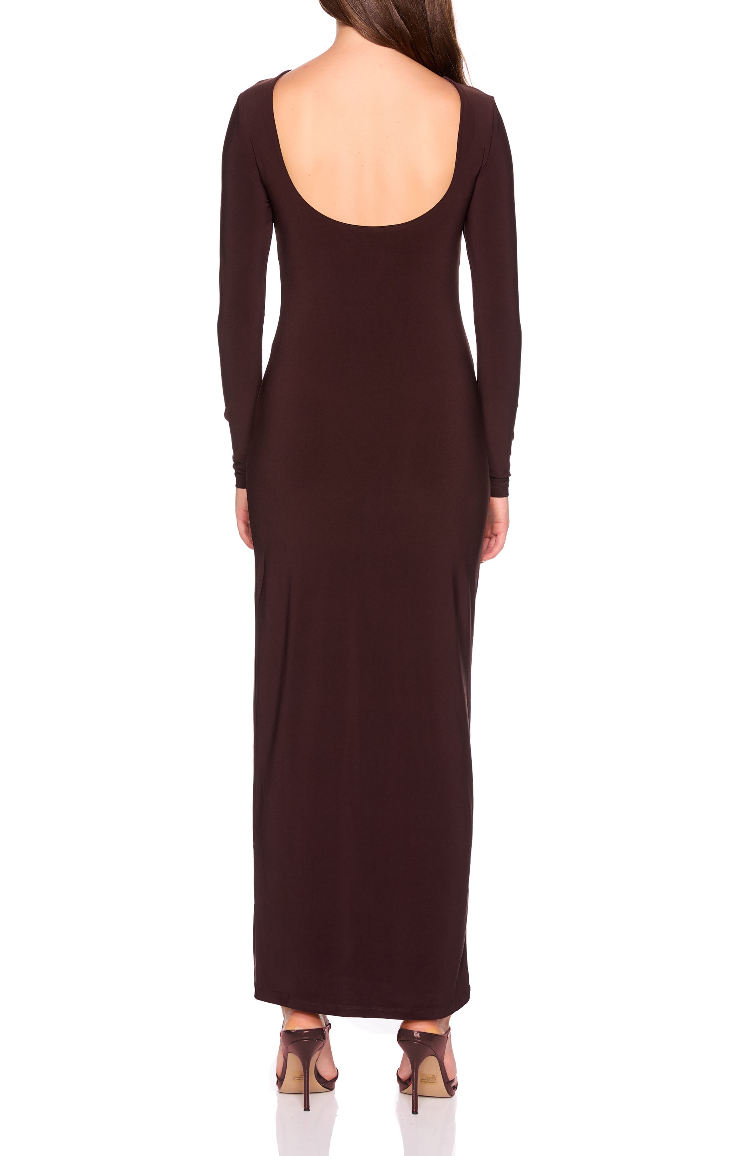 Long Sleeve Side Slit Maxi Dress - image 4