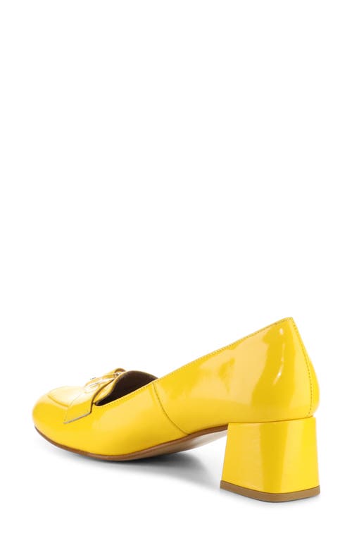 Fly London Sufi Block Heel Pump In Yellow