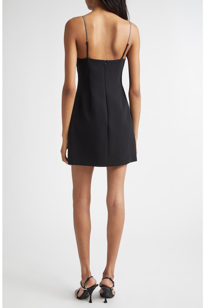 Rhinestone Bow Minidress, Alternate, color, BLACK