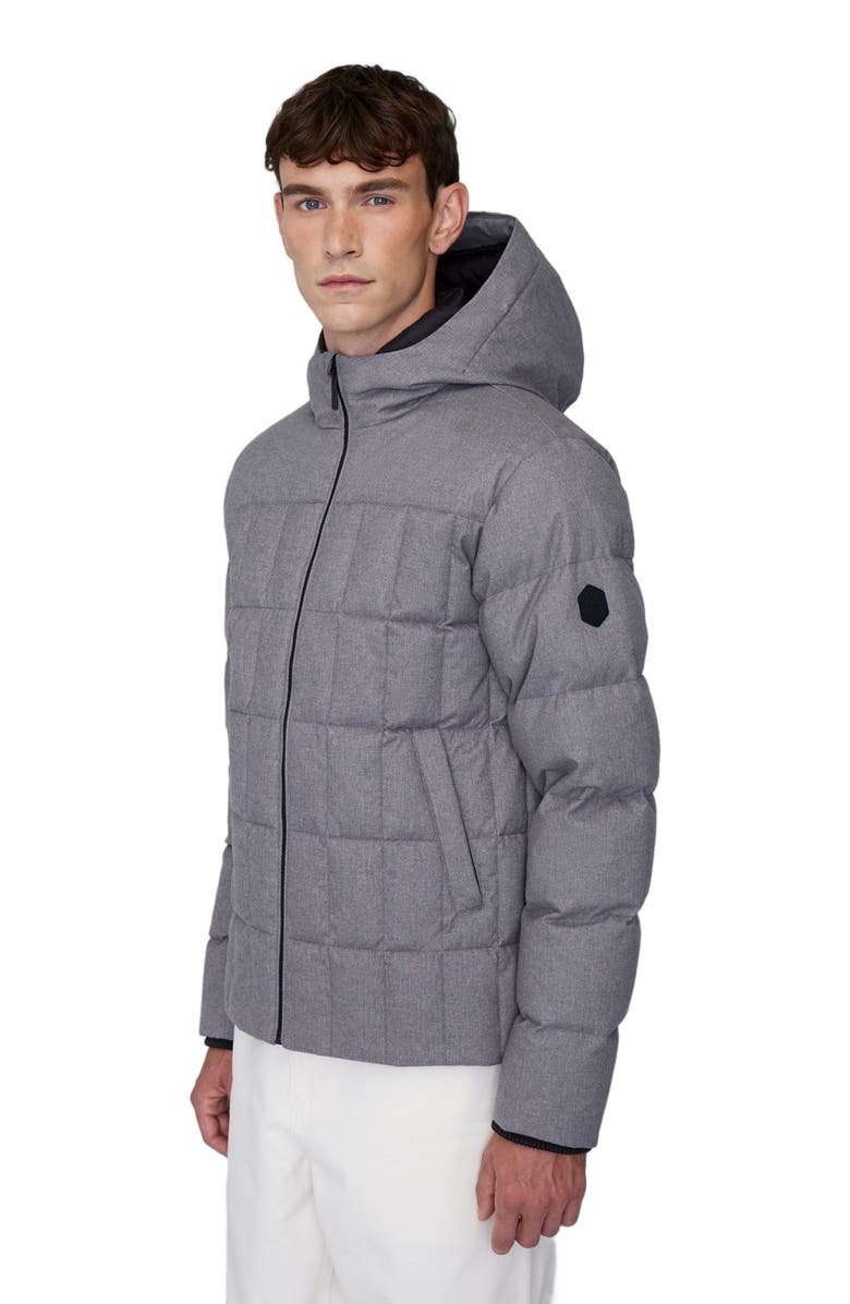 Quartz Co. LEO | Lightweight Hooded Down Jacket, Alternate, color, Heather Grey