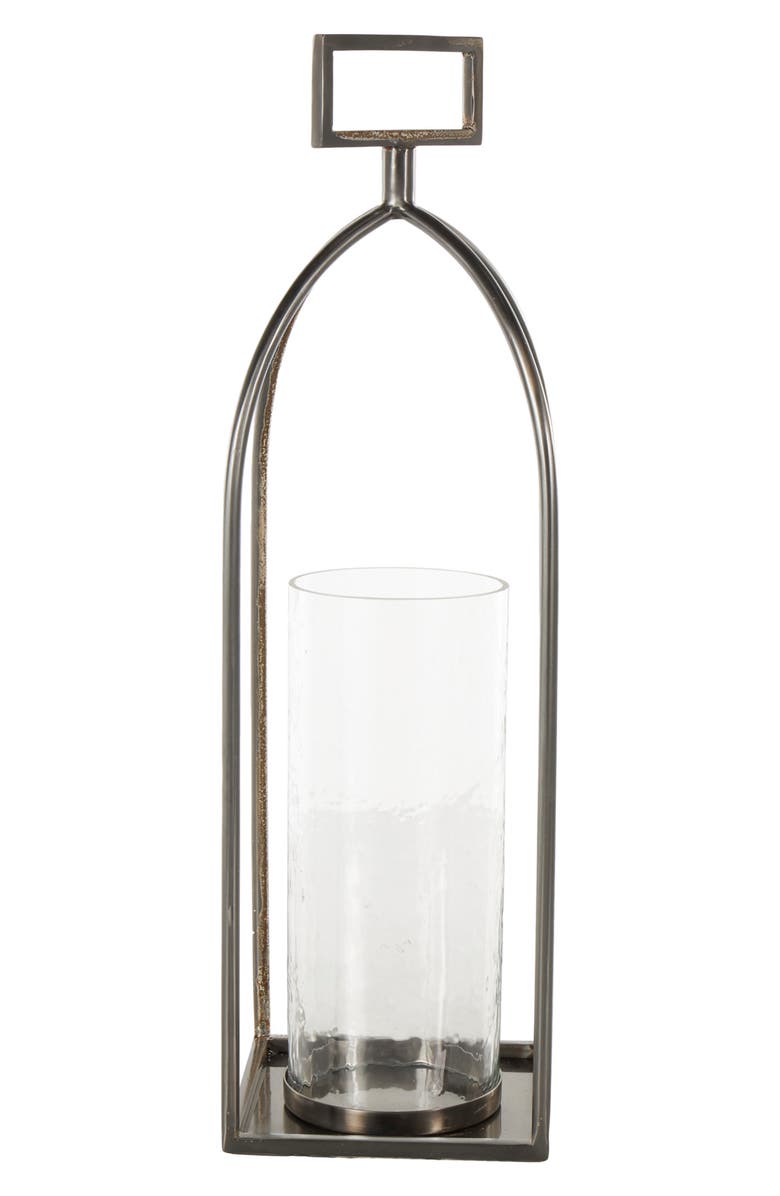 VIVIAN LUNE HOME Metal Candle Lantern, Alternate, color, Silver