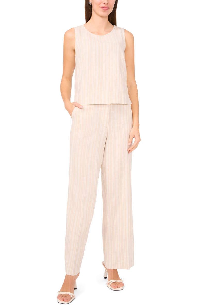Halogen<sup>®</sup> Stripe Straight Leg Pants, Alternate, color, Almond Milk