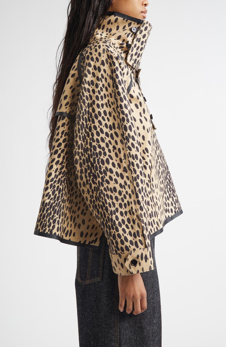 NACKIYÈ Fisherman Print Cotton Pullover Jacket, Alternate, color, Leopard