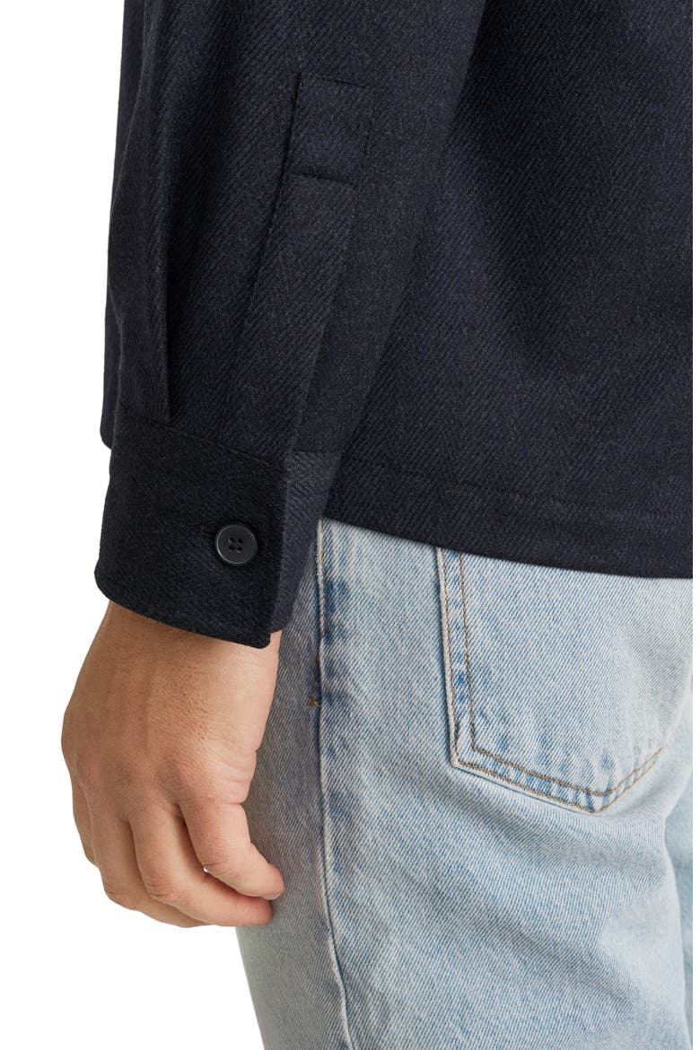 Wool Overshirt, Alternate, color, NAVY