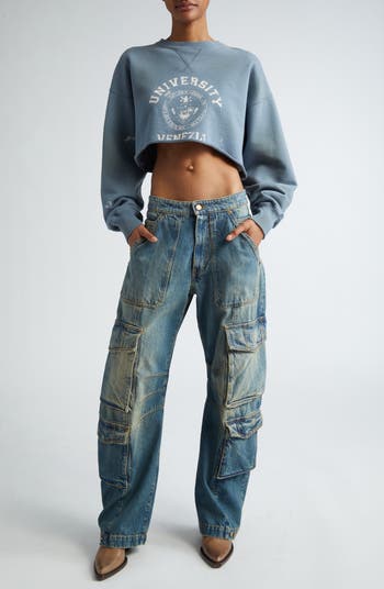 【関税&送料込】Golden Goose Wide-Leg Denim Trousers Golden Goose Distressed Wide Leg Cargo Jeans | Nordstrom