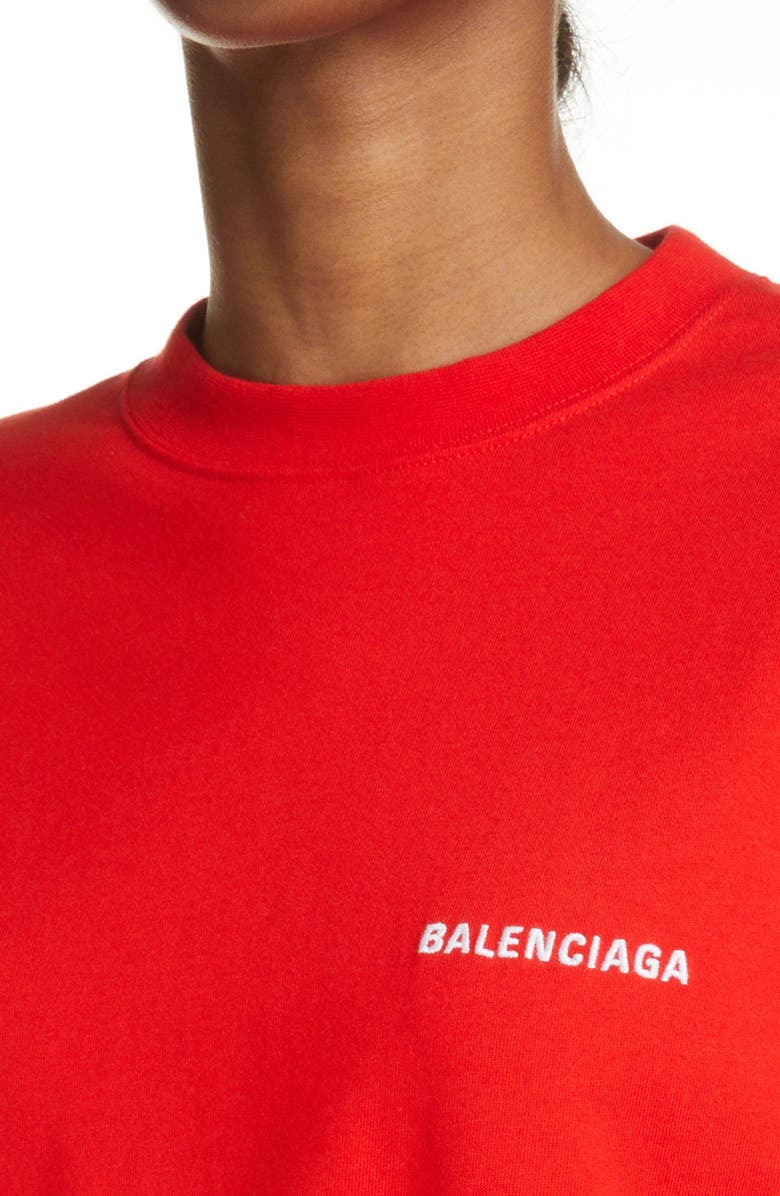 Balenciaga Oversize Logo Graphic Tee, Alternate, color, 