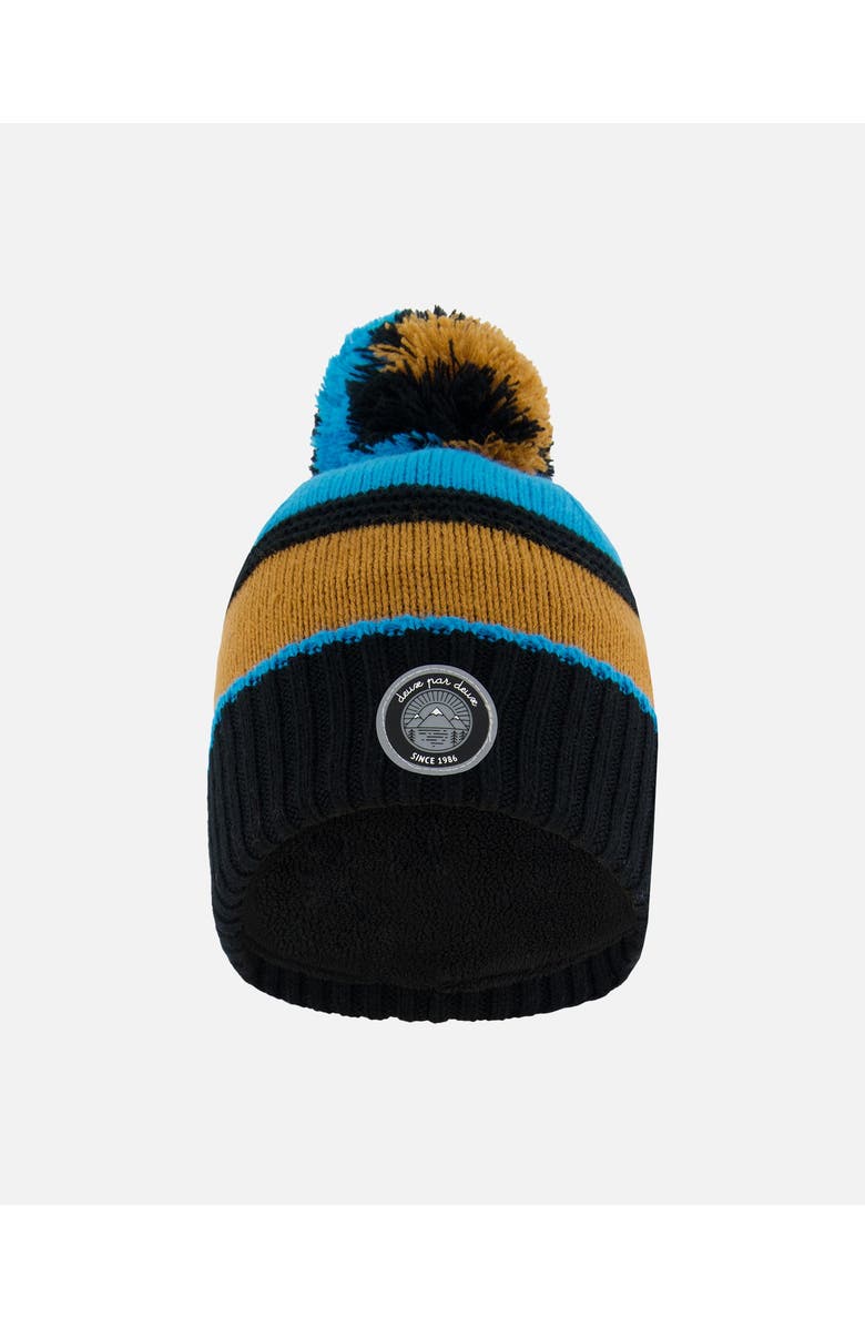 Deux par Deux Boy's Knit Hat Blue, Black And Spice, Main, color, Color Block