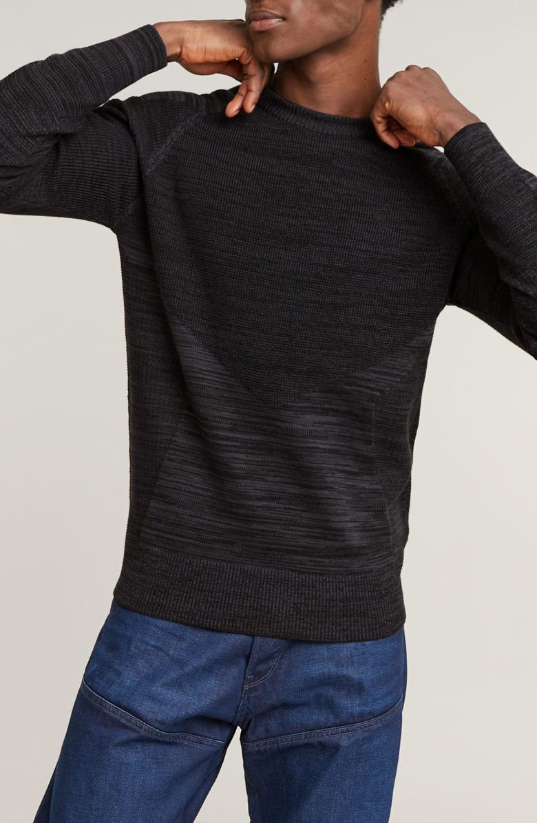 G-STAR 3D Biker Organic Cotton Crewneck Sweater, Main, color, 