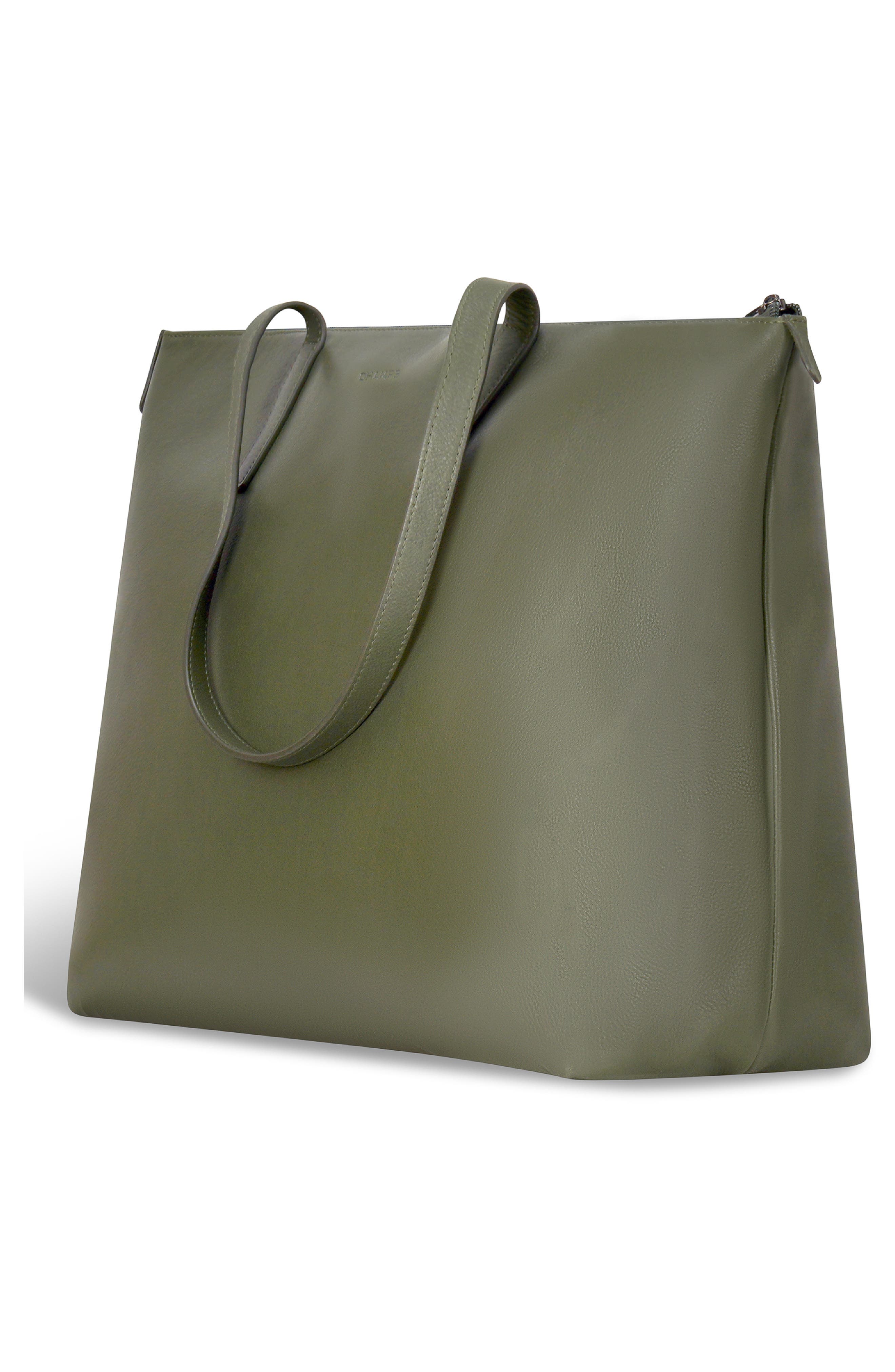 Onyx Leather Business Tote, Alternate, color, KHAKI