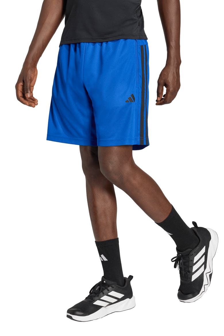 Climacool 3-Stripe Workout Essentials Shorts, Main, color, TEAM ROYAL BLUE/ BLACK