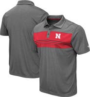 COLOSSEUM Men's Colosseum Heathered Charcoal Nebraska Huskers Smithers Polo