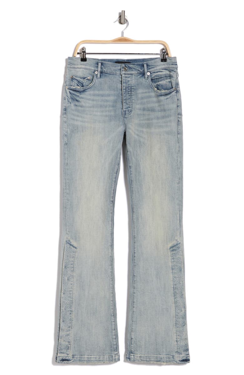 PURPLE BRAND Crystal Side Snap Flare Jeans, Alternate, color, 