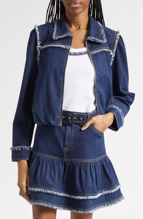 Indria Fringe Denim Jacket