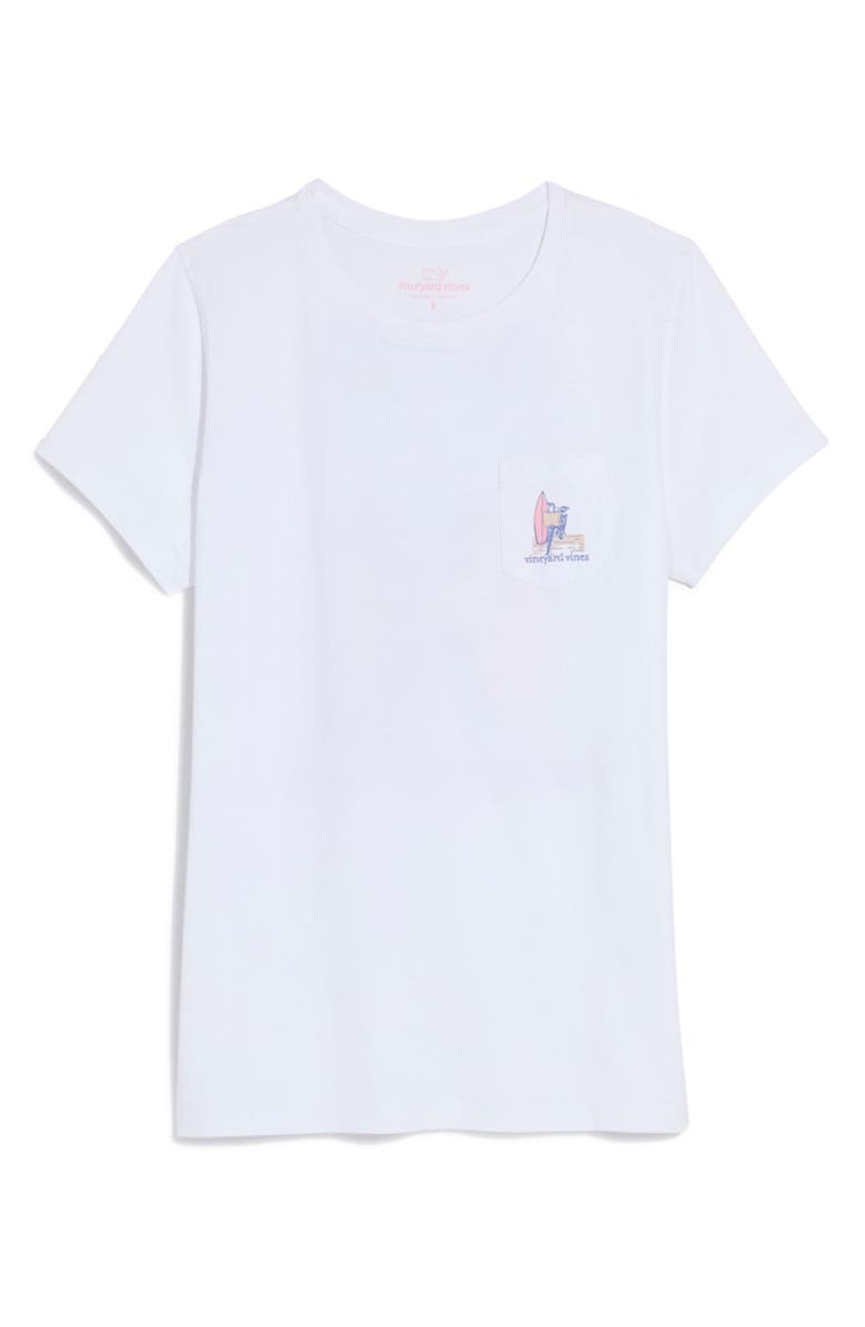 vineyard vines Beach Cotton Graphic Pocket T-Shirt, Main, color, White Cap