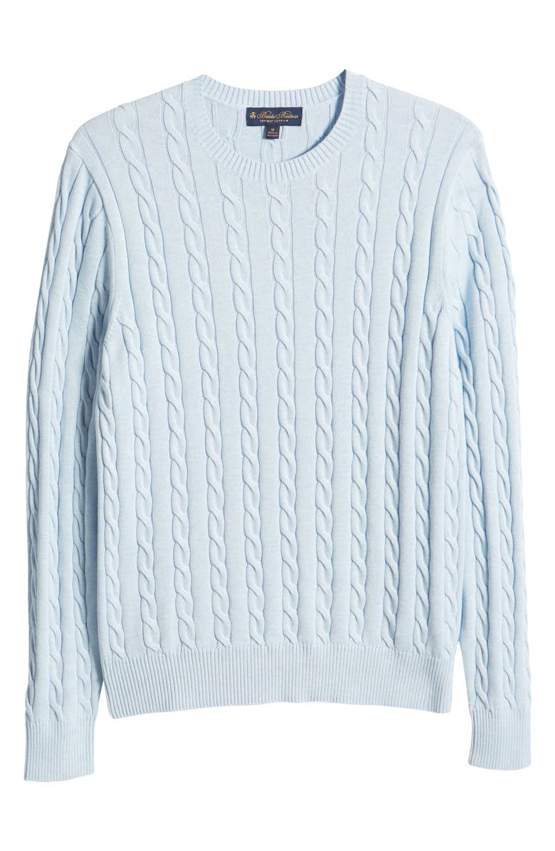 Brooks Brothers Supima<sup>®</sup> Cotton Cable Knit Sweater, Alternate, color, 