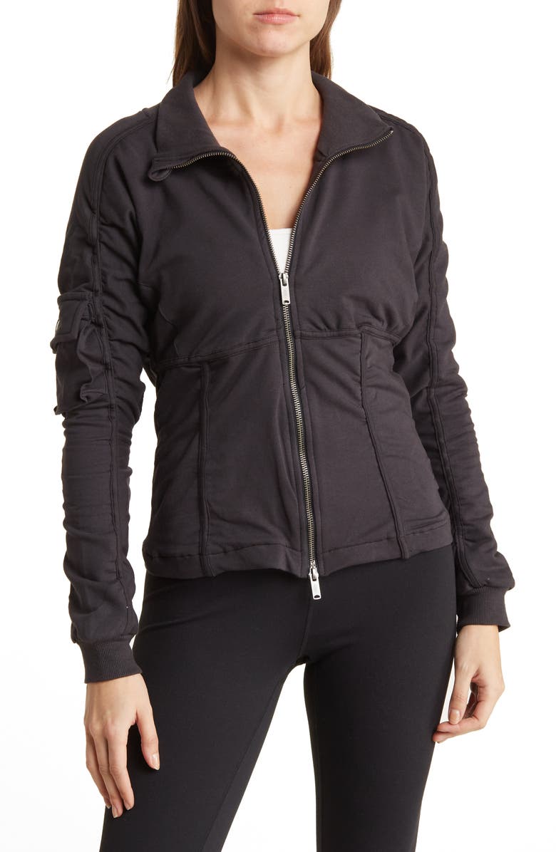 FP Movement by Free People Foundation Ruched Seam Jacket, Main, color, 