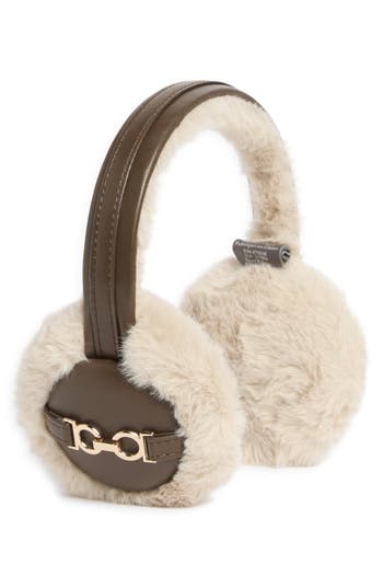 Vince Camuto Faux Fur Earmuffs In Brown