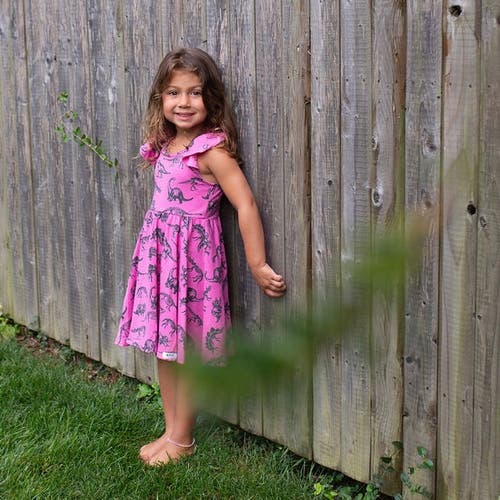 Worthy Threads Girls Racer Back Dress In Dino