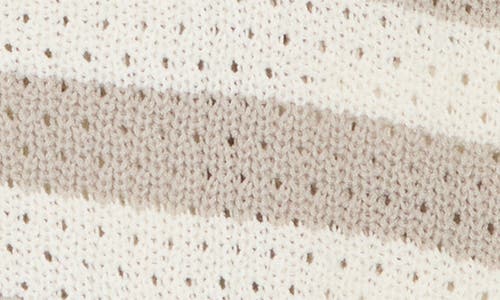 Caslon ® Stripe Open Stitch Cotton Blend Cardigan In Multi