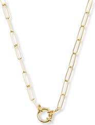 Argento Vivo Sterling Silver Knife Edge Paper Clip Chain Necklace