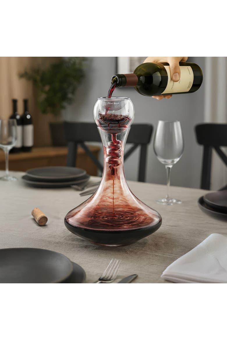 Twister Glass Aerator & Decanter Set, Alternate, color, Clear