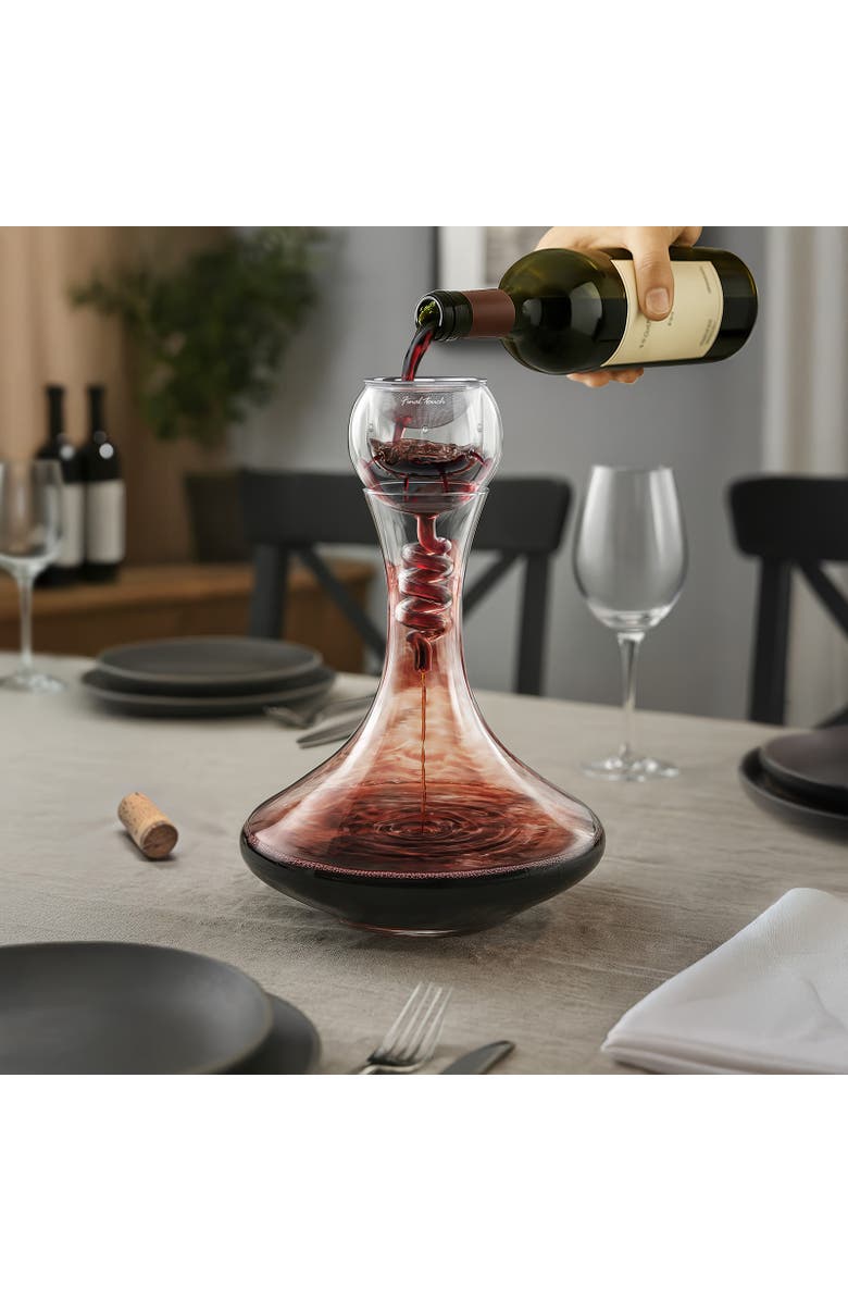 FINAL TOUCH Twister Glass Aerator & Decanter Set, Alternate, color, Clear