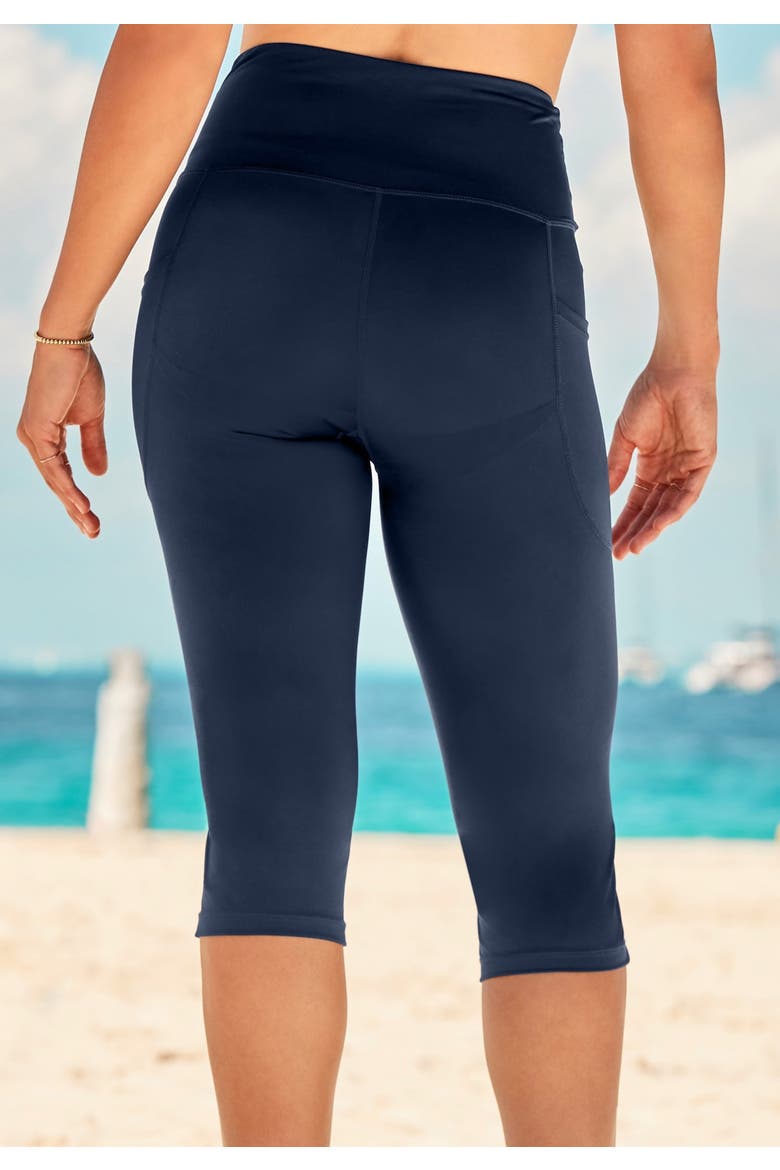 Compression Swim Capri, Alternate, color, NAVY