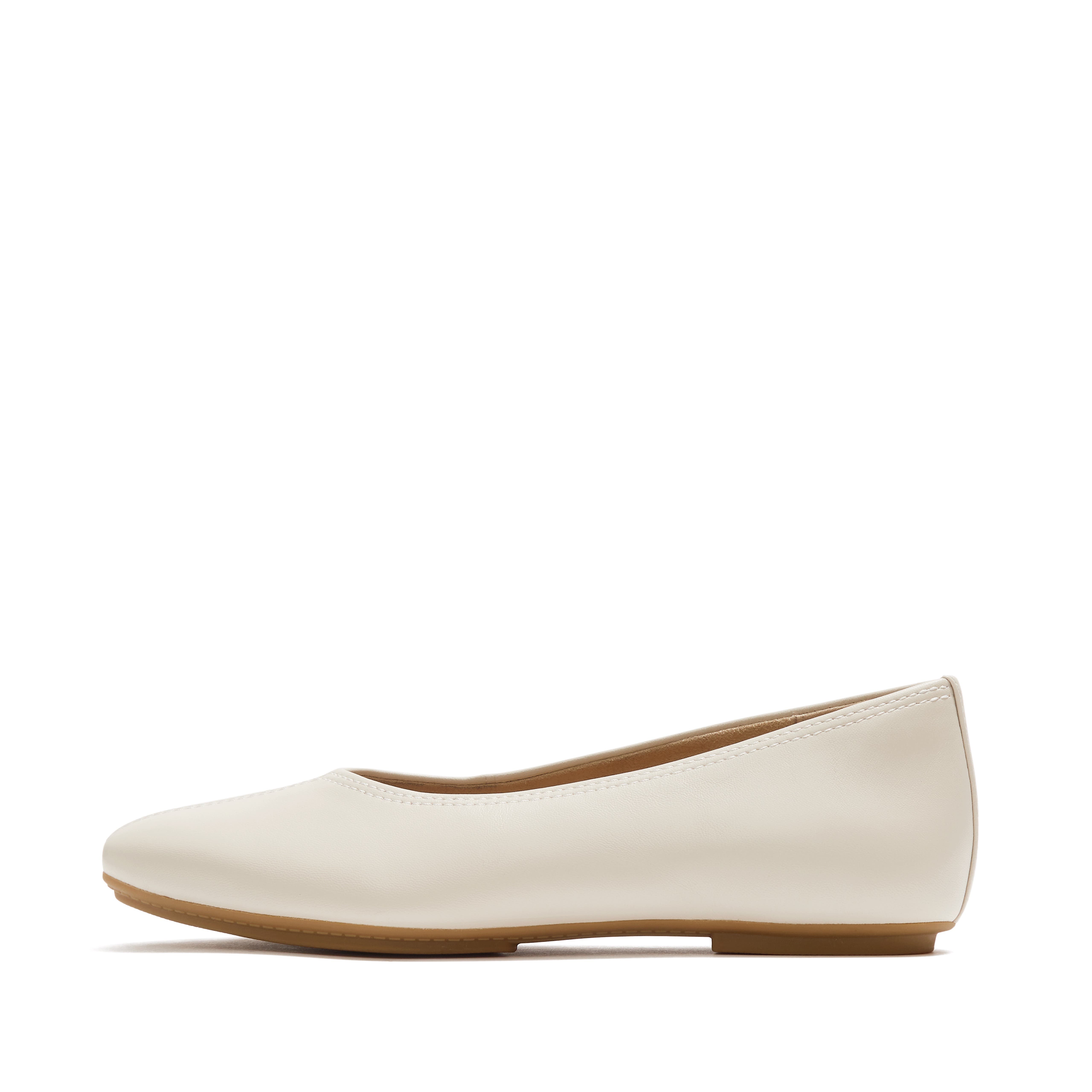 Delicato High Cut Soft Leather Ballet Flats, Alternate, color, Paris Beige
