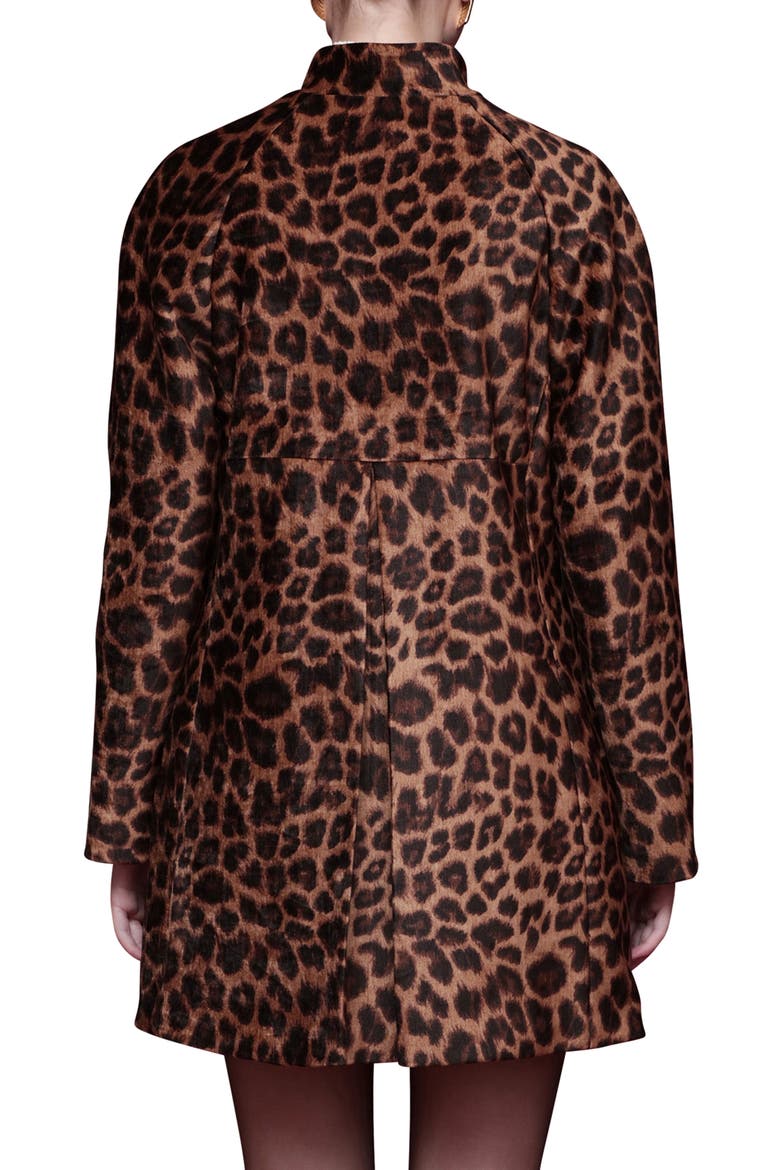 Leopard Print A-Line Jacket, Alternate, color, LEOPARD