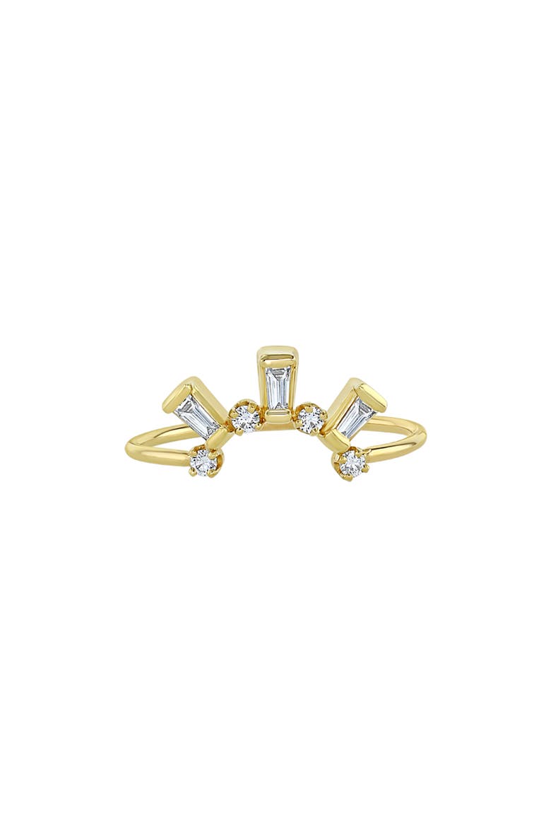 Diamond Baguette Arch Ring, Main, color, 14K YG